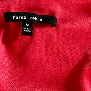 Naked Zebra Tops - Naked Zebra Red Top: SZ M Naked Zebra Tops - Naked Zebra Red Top: SZ M